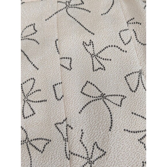 Coquette Sweet Blush Pink Bow Print Skirt Side Zipper (No Sz Tag) Approx Sz 6 - Picture 9 of 9